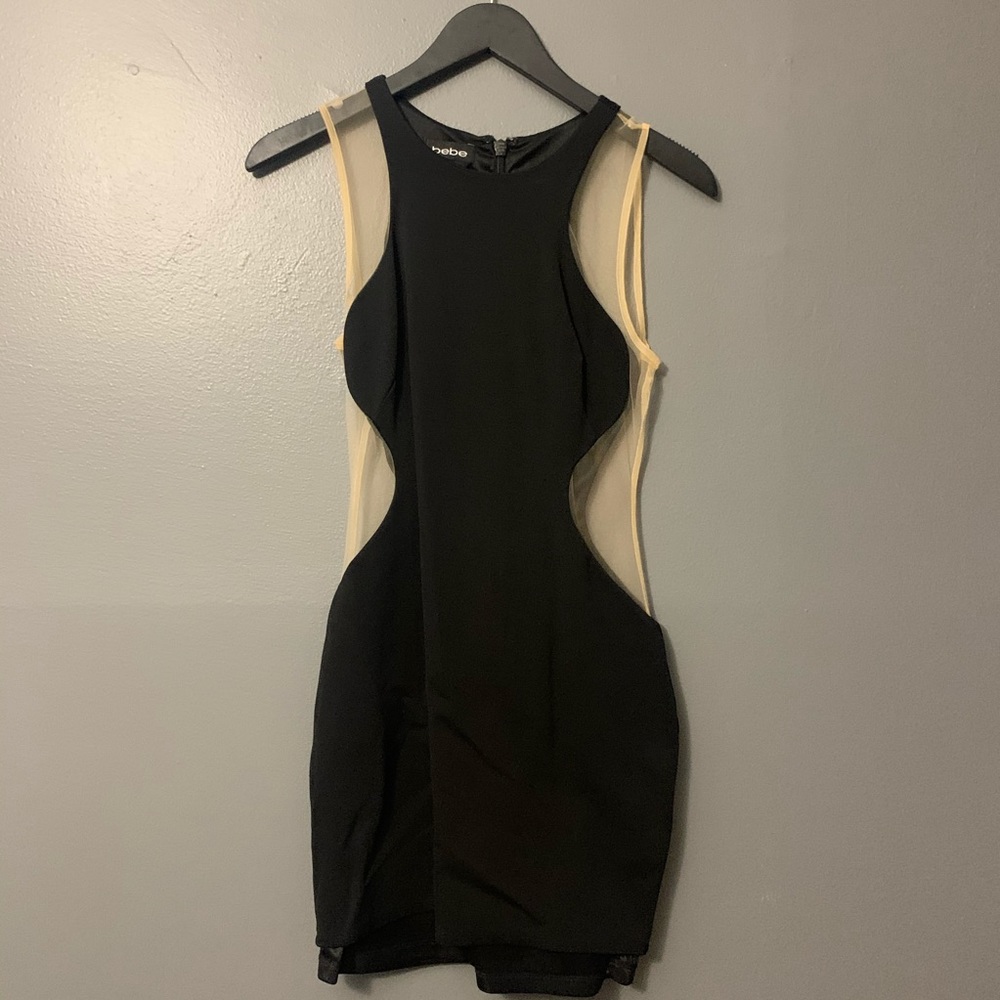 bebe illusion dress